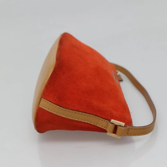 GUCCI Accessory Pouch Suede Orange 039 1103 Auth - Picture 11 of 16